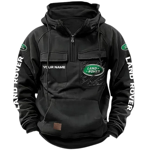 Utility Auto Maker Tactical Quarter Zip Hoodie, Exclusive Logo Hoodie For Car Enthusiasts CAR164 - Black