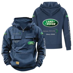 Off-Road Vehicle Brand Tactical Quarter Zip Hoodie, Exclusive Logo Hoodie For Car Enthusiasts CAR960 - Dark Blue