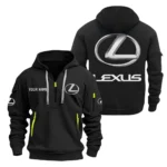 Hybrid Luxury Car Hoodie Half Zipper, All Over Print Hoodie Gift For Hybrid Luxury Car Enthusiasts CAR200 - Black