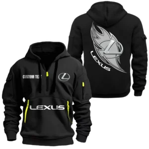 Luxury SUV Hoodie Half Zipper, Exclusive Logo Hoodie For Luxury SUV Enthusiasts CAR170 - Black