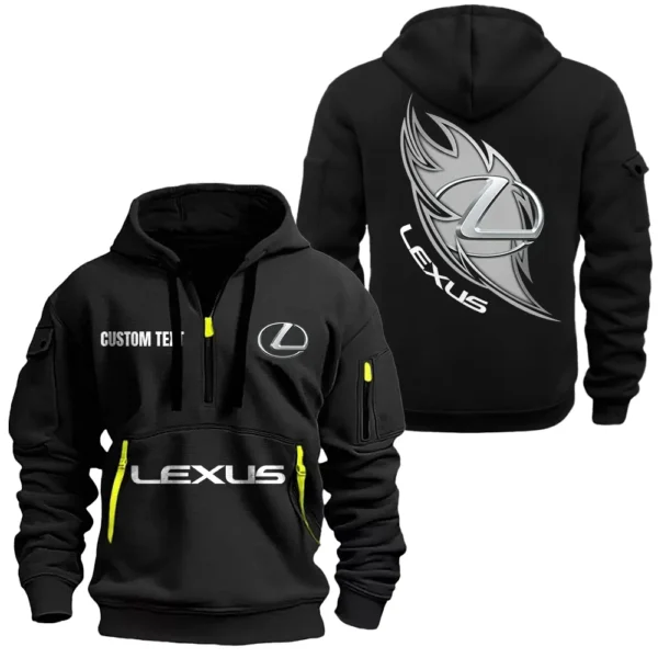 Luxury SUV Hoodie Half Zipper, Exclusive Logo Hoodie For Luxury SUV Enthusiasts CAR170 - Black