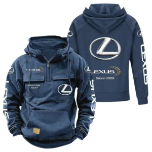 Prestige Sedan Tactical Quarter Zip Hoodie, Exclusive Logo Hoodie For Car Enthusiasts CAR960 - Dark Blue