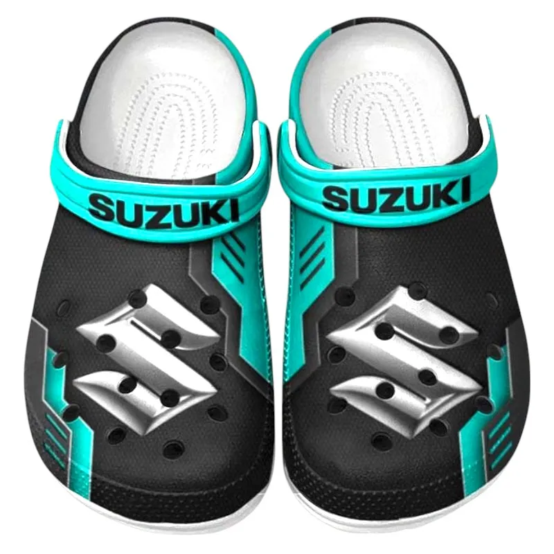 Lightweight Sedan Culture Clog, Stylish All Over Print Lightweight Shoes for Auto Fans and Streetwear Style CAR185 - Cyan