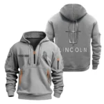 Luxury Sedan Hoodie Half Zipper, All Over Print Hoodie Gift For Luxury Sedan Enthusiasts CAR200 - Gray