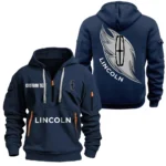 Hoodie Half Zipper Exclusive Logo Gift For High-End Automobile Enthusiasts CAR170 - Navy
