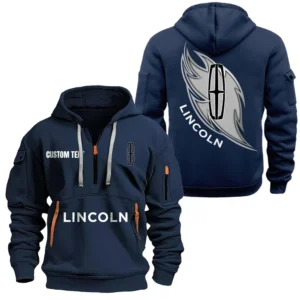 Hoodie Half Zipper Exclusive Logo Gift For High-End Automobile Enthusiasts CAR170 - Navy