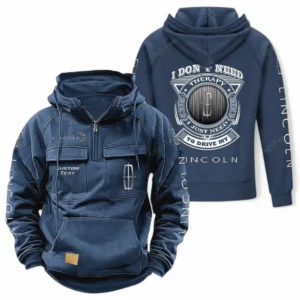 Upscale Vehicle Tactical Quarter Zip Hoodie, Exclusive Logo Hoodie For Car Enthusiasts CAR106 - Dark Blue