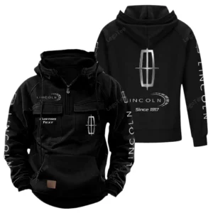 Upscale Vehicle Tactical Quarter Zip Hoodie, Exclusive Logo Hoodie For Car Enthusiasts CAR960 - Black