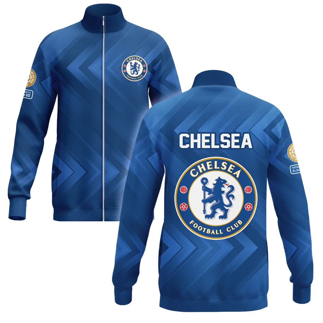 London Blue Army Stand Collar Jacket, Lightweight Comfort Jacket for Fans HVN1064CH