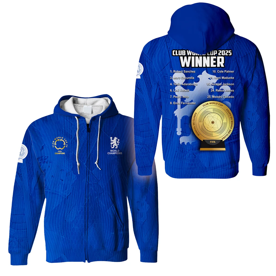 London Blue Army Zipper Hoodie, Modern Sport Hoodie HVN112811