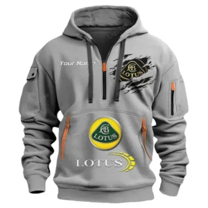 Hoodie Half Zipper Exclusive Logo Gift For Exotic Sports Car Enthusiasts CAR113 - Gray
