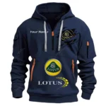 Hoodie Half Zipper Exclusive Logo Gift For High-Performance Coupe Enthusiasts CAR113 - Navy