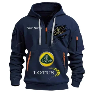 Hoodie Half Zipper Exclusive Logo Gift For High-Performance Coupe Enthusiasts CAR113 - Navy