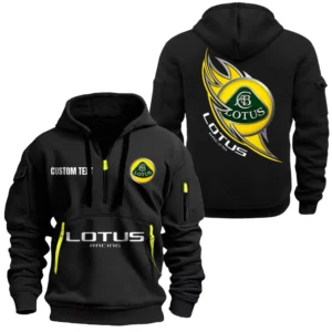 Racing-Inspired Car Hoodie Half Zipper, Exclusive Logo Hoodie For Racing-Inspired Car Enthusiasts CAR170 - Black