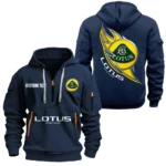 Hoodie Half Zipper Exclusive Logo Gift For Exotic Sports Car Enthusiasts CAR170 - Navy