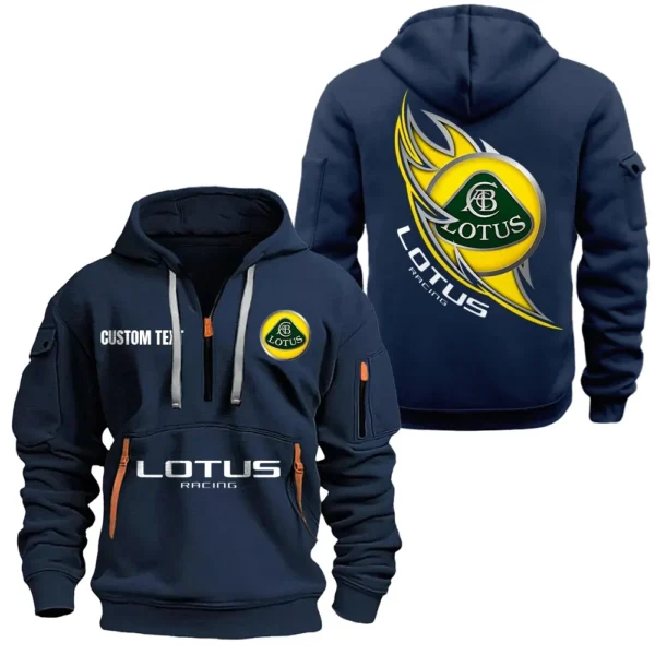 Hoodie Half Zipper Exclusive Logo Gift For Exotic Sports Car Enthusiasts CAR170 - Navy