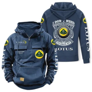 High-Performance Two-Seater Tactical Quarter Zip Hoodie, Exclusive Logo Hoodie For Car Enthusiasts CAR106 - Dark Blue