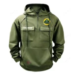 Precision Handling Car Tactical Quarter Zip Hoodie, Exclusive Logo Hoodie For Car Enthusiasts CAR109 - Army Green