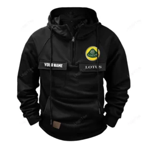 Modern Performance Roadster Tactical Quarter Zip Hoodie, Exclusive Logo Hoodie For Car Enthusiasts CAR109 - Black