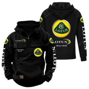 Exotic Sports Vehicle Tactical Quarter Zip Hoodie, Exclusive Logo Hoodie For Car Enthusiasts CAR960 - Black