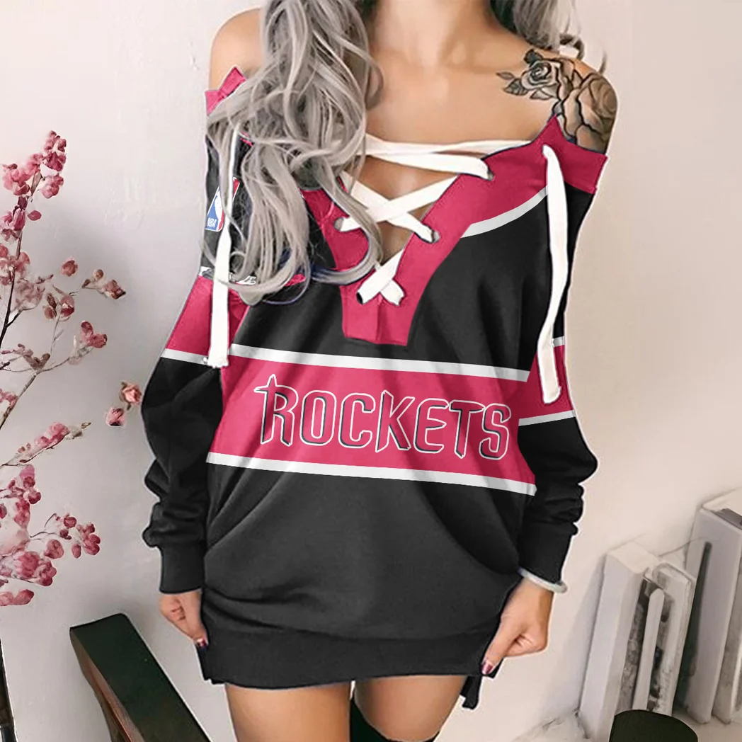Loyal Hoop Lifestyle Lace-Up Sweatshirt For Women, Active Game Day Tunic HVN1275