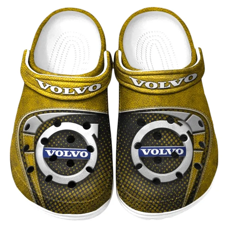 Luxury Sedan Culture Clog, Stylish All Over Print Lightweight Shoes for Auto Fans and Streetwear Style CAR177 - Yellow