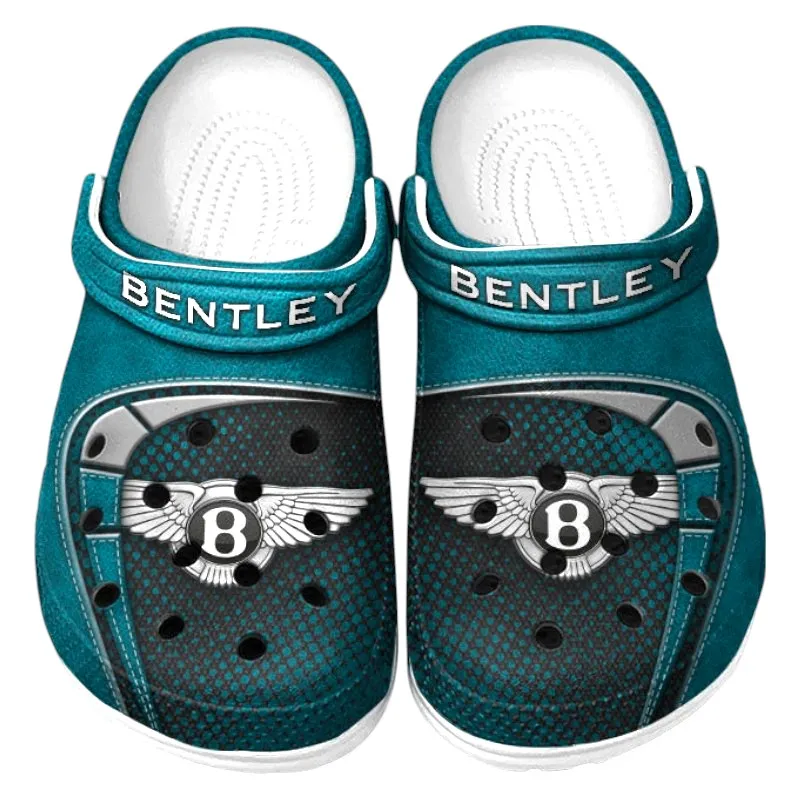 Luxury Sedan Lover’s All Over Print Clog, Slip-On Shoes for Daily Comfort and Garage Style CAR177 - Cyan