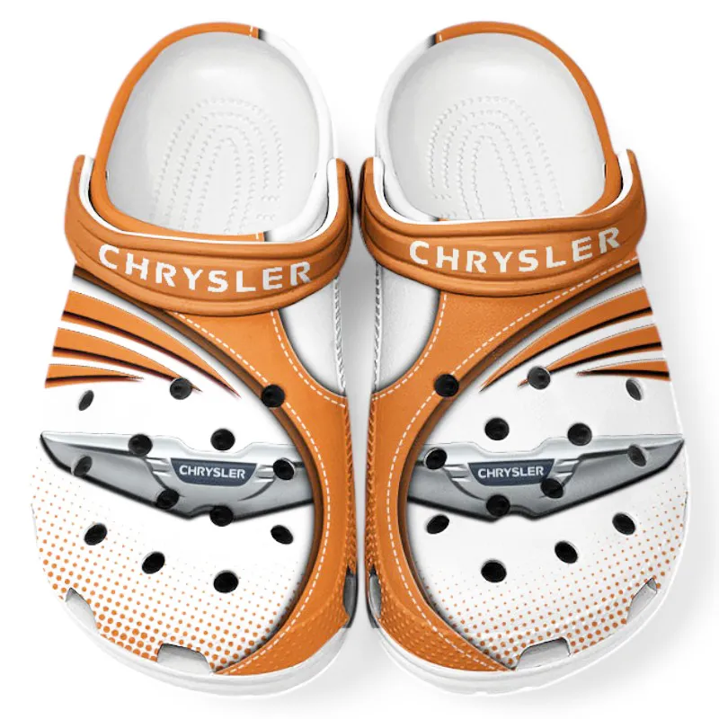 Luxury Sedan Lover’s All Over Print Clog, Slip-On Shoes for Daily Comfort and Garage Style CAR181 - Orange