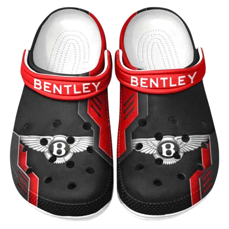 Luxury Sedan Lover’s All Over Print Clog, Slip-On Shoes for Daily Comfort and Garage Style CAR185 - Red