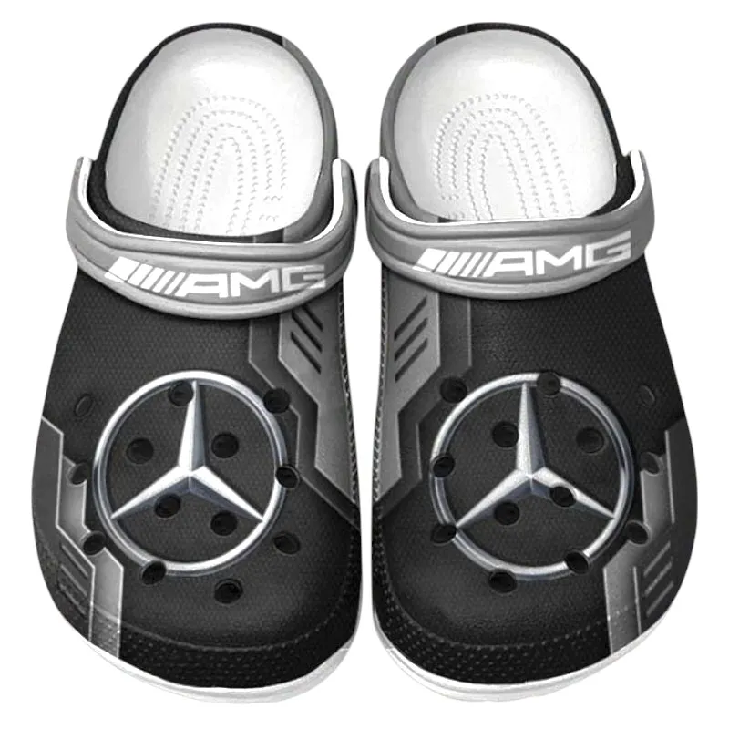 Luxury Speed Car Lover’s All Over Print Clog, Slip-On Shoes for Daily Comfort and Garage Style CAR185 - Gray