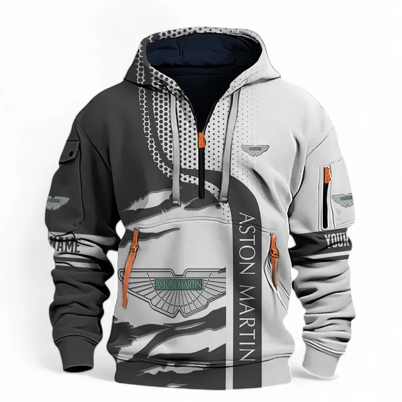 Luxury Supercar Hoodie Half Zip 3D, Lightweight Streetwear Hoodie For Car Lovers CAR396 - Black