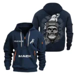 Hoodie Half Zipper Exclusive Logo Gift For Long-Haul Truck Enthusiasts CAR166 - Navy