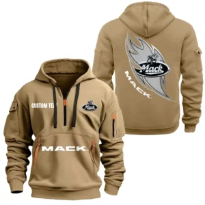 Sturdy Semi Hoodie Half Zipper, All Over Print Hoodie Gift For Sturdy Semi Enthusiasts CAR170 - Khaki
