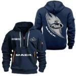 Highway Workhorse Hoodie Half Zipper, All Over Print Hoodie Gift For Highway Workhorse Enthusiasts CAR170 - Navy