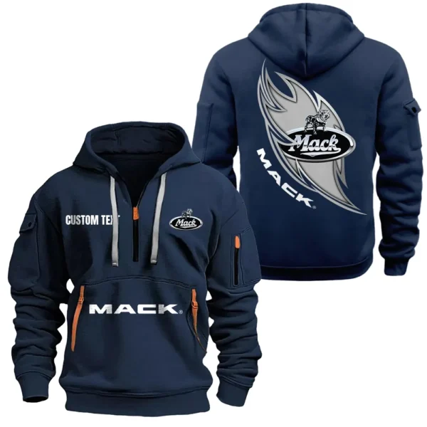 Highway Workhorse Hoodie Half Zipper, All Over Print Hoodie Gift For Highway Workhorse Enthusiasts CAR170 - Navy