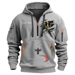 Hoodie Half Zipper Exclusive Logo Gift For 4x4 Crossover Enthusiasts CAR113 - Gray