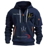 Hoodie Half Zipper Exclusive Logo Gift For Family Sport Utility Vehicle Enthusiasts CAR113 - Navy