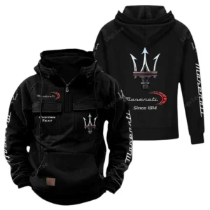 Exotic Coupe Tactical Quarter Zip Hoodie, Exclusive Logo Hoodie For Car Enthusiasts CAR960 - Black