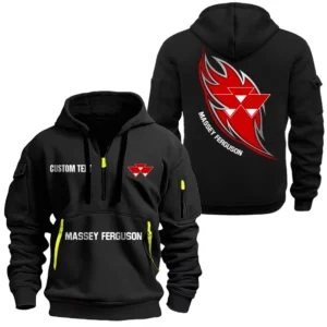 Hoodie Half Zipper Exclusive Logo Gift For Soil Tillage Beast Enthusiasts CAR170 - Black