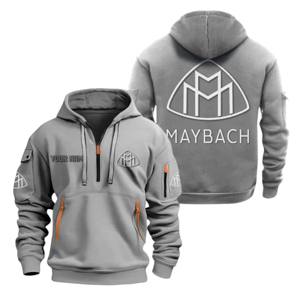 Executive Limousine Hoodie Half Zipper, All Over Print Hoodie Gift For Executive Limousine Enthusiasts CAR200 - Gray
