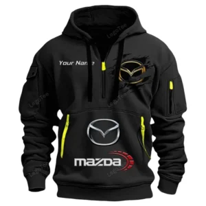 Hoodie Half Zipper Exclusive Logo Gift For Roadster Ride Enthusiasts CAR113 - Black