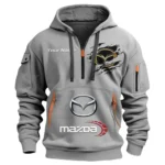 Hoodie Half Zipper Exclusive Logo Gift For Urban Auto Enthusiasts CAR113 - Gray