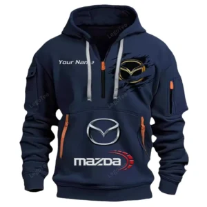 Hoodie Half Zipper Exclusive Logo Gift For Sport Coupe Enthusiasts CAR113 - Navy