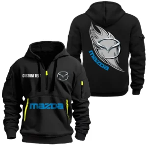 Hoodie Half Zipper Exclusive Logo Gift For Urban Auto Enthusiasts CAR170 - Black
