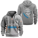 Roadster Ride Hoodie Half Zipper, All Over Print Hoodie Gift For Roadster Ride Enthusiasts CAR170 - Gray