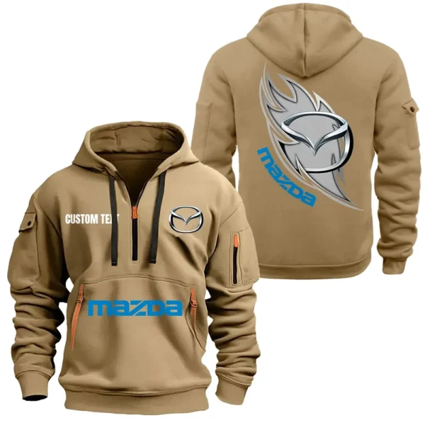 Sport Coupe Hoodie Half Zipper, All Over Print Hoodie Gift For Sport Coupe Enthusiasts CAR170 - Khaki