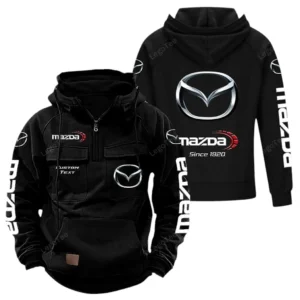 Everyday Vehicle Tactical Quarter Zip Hoodie, Exclusive Logo Hoodie For Car Enthusiasts CAR960 - Black