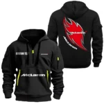 Racing Icon Hoodie Half Zipper, All Over Print Hoodie Gift For Racing Icon Enthusiasts CAR170 - Black