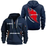 Hoodie Half Zipper Exclusive Logo Gift For Racing Icon Enthusiasts CAR170 - Navy