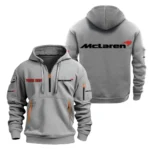 Hoodie Half Zipper Exclusive Logo Gift For Speed Legend Car Enthusiasts CAR200 - Gray